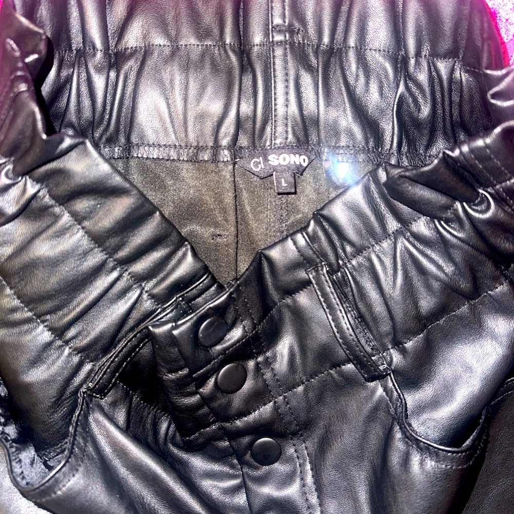 Black Faux Leather Skirt - Picture 3 of 3